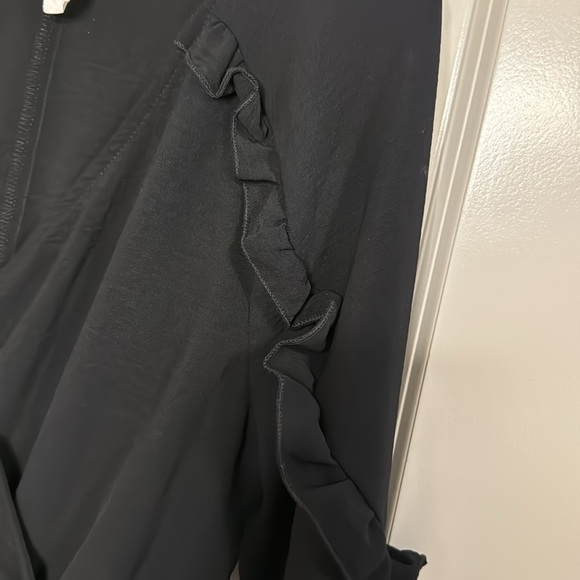 TEEZE ME Womens Black Tie Elbow Sleeve Above The Knee Evening Wrap - Picture 10 of 13